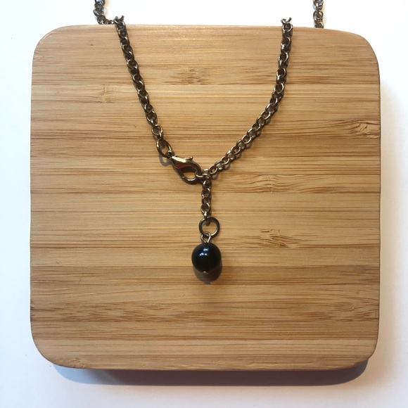 ** EVERYTHING $10 ** Chunky Black and Gold Statement Necklace - Picture 3 of 3